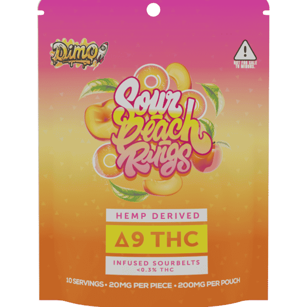 Sour Peach Rings Delta-9 Infused - 200mg