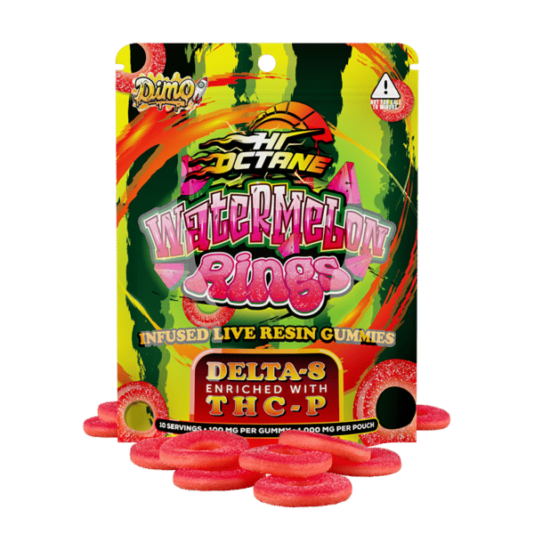 Watermelon Rings Hi-Octane Delta-8 & THC-P Infused – 1,000mg
